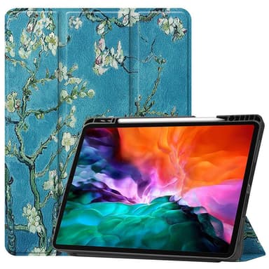 iPad Pro 12.9"" 2021 Slim Fit Trefoldbart deksel - Blomst