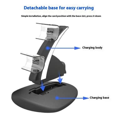 Ladestasjon & Oppbevaringsstativ for Sony PlayStation 5 Kontrollere