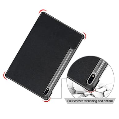 Slim Fit Dekseldeksel til Samsung Galaxy Tab S7/Tab S8 - Svart