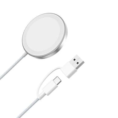 Dobbeltsidig magnetisk lader for Apple Watch mobilhodetelefon