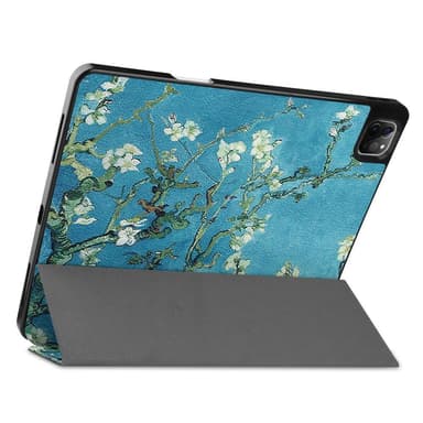 iPad Pro 12.9"" 2021 Slim Fit Trefoldbart deksel - Blomst
