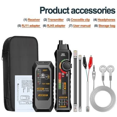 ANENG Nettverkskabeltester Nettverk Ethernet Wire Tracker-kabelfinner