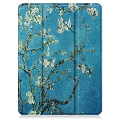 iPad Pro 12.9"" 2021 Slim Fit Trefoldbart deksel - Blomst
