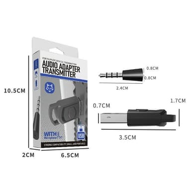 For Sony PS5 PS4 PC-hodetelefoner Bluetooth USB 3.5 mm lydsender trådløs mottaker