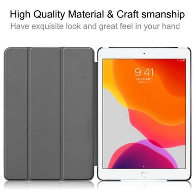 Apple iPad 10.2 Slim Fit Trifoldbart deksel - Fargerike Firkanter