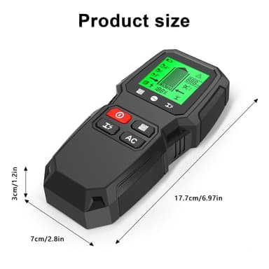 5 i 1 LCD-veggstifter Edge Center Trekraft Metal AC Live Wire Detector