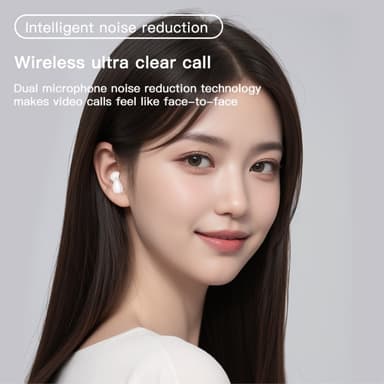 Trådløse Bluetooth-øretelefoner In-Ear Ultra-Long Standby Call Sportshodetelefoner - Svart