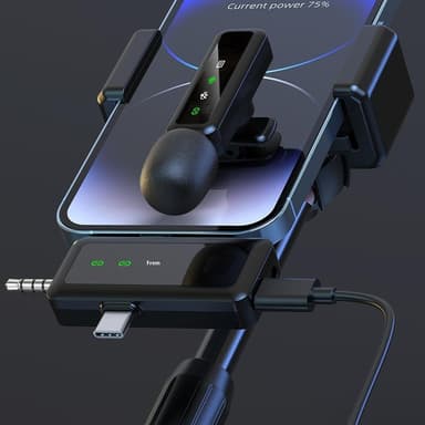 3 i 1 iP USB-C 3,5 mm trådløs Lavalier-mikrofon Støyreduserende mikrofon 1 sender 1 mottaker