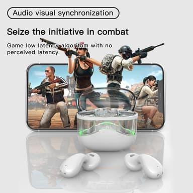 Trådløse Bluetooth-øretelefoner In-Ear Ultra-Long Standby Call Sportshodetelefoner - Svart