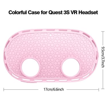 For Meta Quest 3S Beskyttelsesveske VR Hodesett Silikondeksel - Rosa
