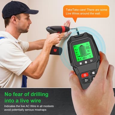 5 i 1 LCD-veggstifter Edge Center Trekraft Metal AC Live Wire Detector
