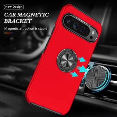 For Pixel 9/Pixel 9 Pro Hybrid Deksel med Fingerring - Mørkeblå