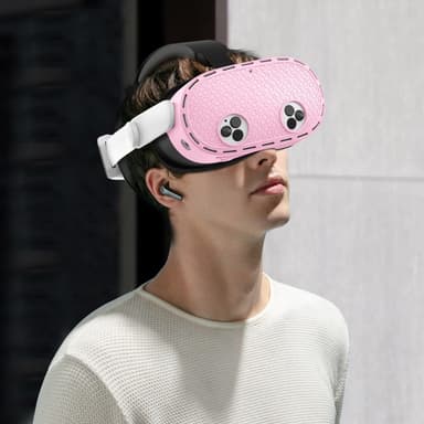 For Meta Quest 3S Beskyttelsesveske VR Hodesett Silikondeksel - Rosa