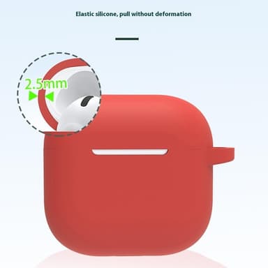 For AirPods 4 6 i 1 tilbehør Veske Stroppholder Ørekroker Halsstropp Nøkkelring - Hvit