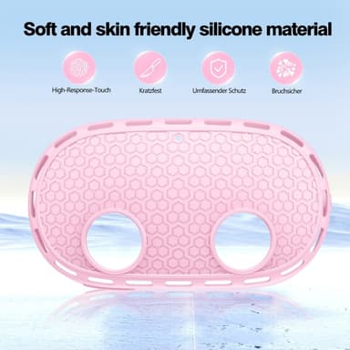 For Meta Quest 3S Beskyttelsesveske VR Hodesett Silikondeksel - Rosa