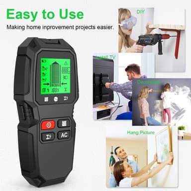 5 i 1 LCD-veggstifter Edge Center Trekraft Metal AC Live Wire Detector