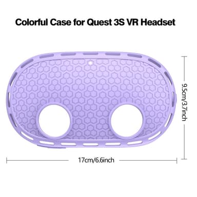 For Meta Quest 3S Beskyttelsesveske VR Hodesett Silikondeksel - Lilla