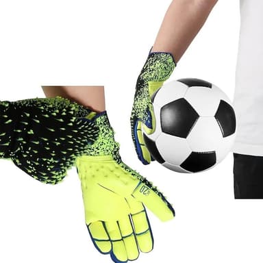 1 par Tykke Latex Palm Keeperhansker Anti-skli fotballtrening - størrelse 10