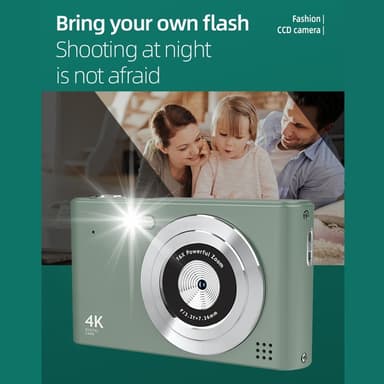 Digitalkamera 2.4 tommers IPS-skjerm HD CCD-kamera med 32 GB TF-kort+kortleser
