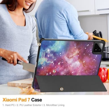Slim Fit Dekseldeksel Til Xiaomi Pad 7 Auto Wake/Sleep - Galaxy