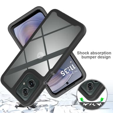 For Motorola Moto G55 Deksel i PC+TPU med Støtdemping