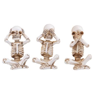 3 STK Halloween skummelt skrekkornament skummel dekorasjon sittende skjelett