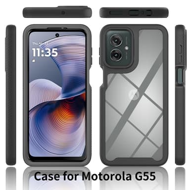 For Motorola Moto G55 Deksel i PC+TPU med Støtdemping