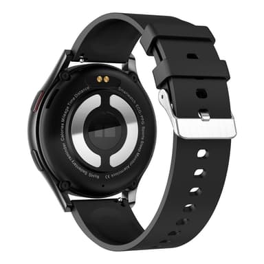 1,43-tommers AMOLED-skjerm Smartklokke – EKG, Pulsmåler, Bluetooth-samtaler – Svart