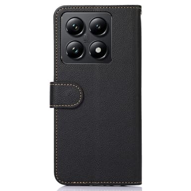 KHAZNEH Lommebok-deksel til Xiaomi 14T Pro - Svart-Rød