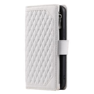 Til Xiaomi Redmi 14C Lommebok-deksel med glidelås Rhombus Stitching Line Telefonveske