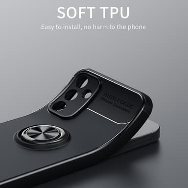 Samsung Galaxy A15 TPU Deksel Med Fingerring - Svart