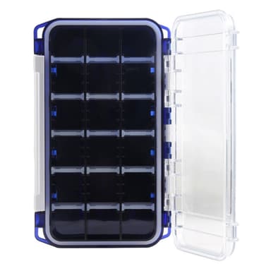 17,5x10,5x4cm Oppbevaringsboks for fiskelokk Fiskekrok Agn Dobbeltsidig