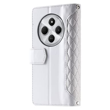 Til Xiaomi Redmi 14C Lommebok-deksel med glidelås Rhombus Stitching Line Telefonveske