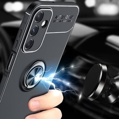 Samsung Galaxy A15 TPU Deksel Med Fingerring - Svart