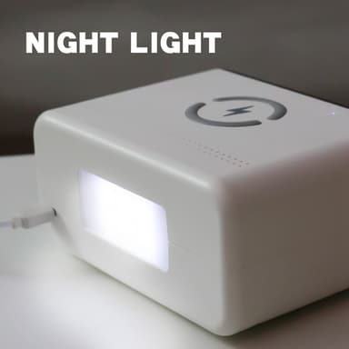 Vekkerklokke Nattlys Bluetooth-høyttaler 15W Trådløs lading Stor skjerm