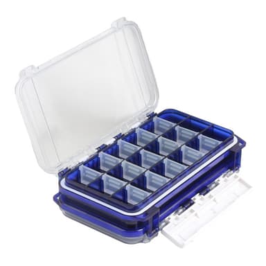 17,5x10,5x4cm Oppbevaringsboks for fiskelokk Fiskekrok Agn Dobbeltsidig