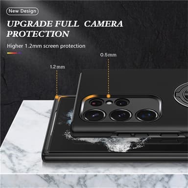 Til Samsung Galaxy S25 Ultra Hybrid Deksel Med Fingerring