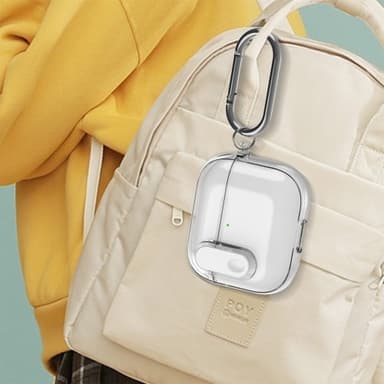 For AirPods 4 Hodetelefonveske Snap Switch Ice Crystal Clear Case - Gjennomsiktig Grå