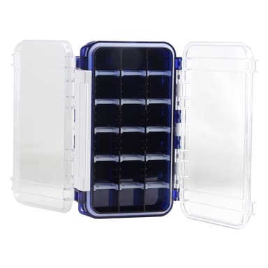 17,5x10,5x4cm Oppbevaringsboks for fiskelokk Fiskekrok Agn Dobbeltsidig