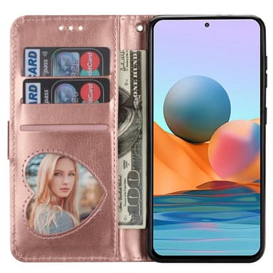 For Samsung Galaxy A56 5G Stående Glitterdeksel med Glidelåslomme - Rose Gold