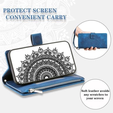 For Samsung Galaxy A26 / A16  Lommebok Deksel Shell Mandala Blomstermønster