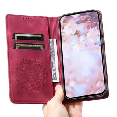 For Samsung Galaxy S25 Lommebok Deksel Shell Mandala Blomstermønster