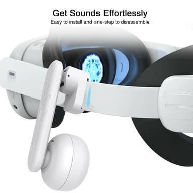 Hodetelefoner for Meta Quest 2/3 VR Headset 3,5 mm hodetelefoner med forlengbar klips