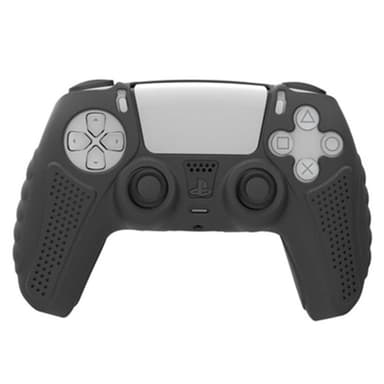 HONSON Beskyttelsesdeksel til Sony Playstation 5 Anti-Slip Silikon Huddeksel - Svart
