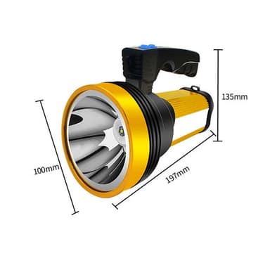 Høy effekt Spotlight Ultra Bright Long Range Nødlommelykt Power Bank