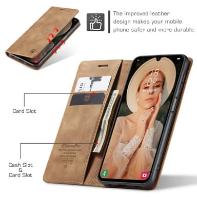 CASEME Lommebok-deksel Samsung Galaxy A16 - Brun
