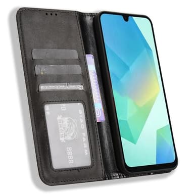 Til Samsung Galaxy A16 5G/A16 4G Lommebok-deksel - Svart