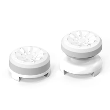 2 stk Tommelgrep Fingergrep for Sony PlayStation 5 / 4 8BitDo Joystick Silikon - Hvit
