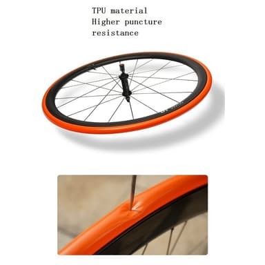 Ultralett sykkelslange med 2 dekkreparasjonslapper - 700C Presta Ventil 65 mm