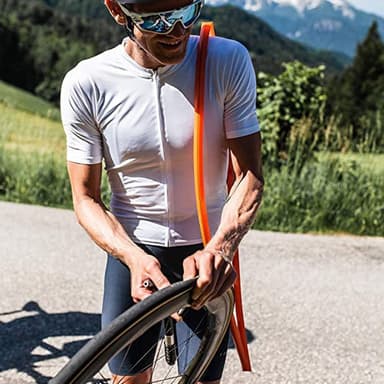 Ultralett sykkelslange med 2 dekkreparasjonslapper - 700C Presta Ventil 65 mm